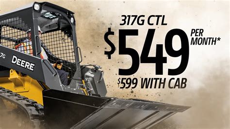 john deere skid steer lease|skid steer monthly payment.